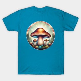 Soft Drawn Edge Mushroom Trio T-Shirt